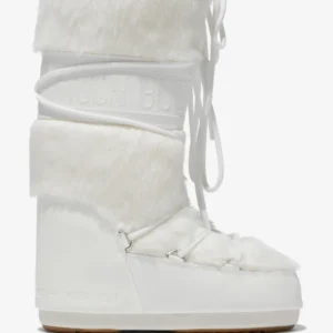 Μπότες χιονιού Moon Boot MB ICON FAUX FUR χρώμα: άσπρο, 80D1408900 A002